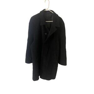 Lauren Ralph Lauren Men's Grey Wool Classic Over Coat - 48 L